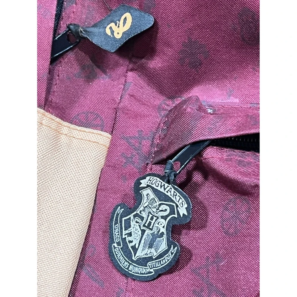 Harry Potter Hogwarts Crest Backpack Paladone Burgundy Tan School Bag